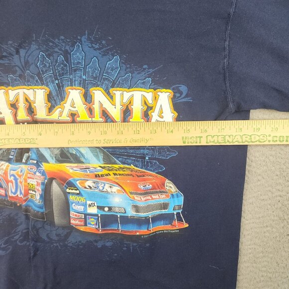 Atlanta Motor Speedway Shirt Men's Medium Long Sleeve Auto Racing NASCAR Blue - Picture 8 of 11